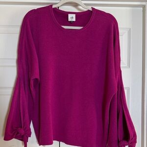 CAbi Tether Tie Sleeve Pullover Sweater